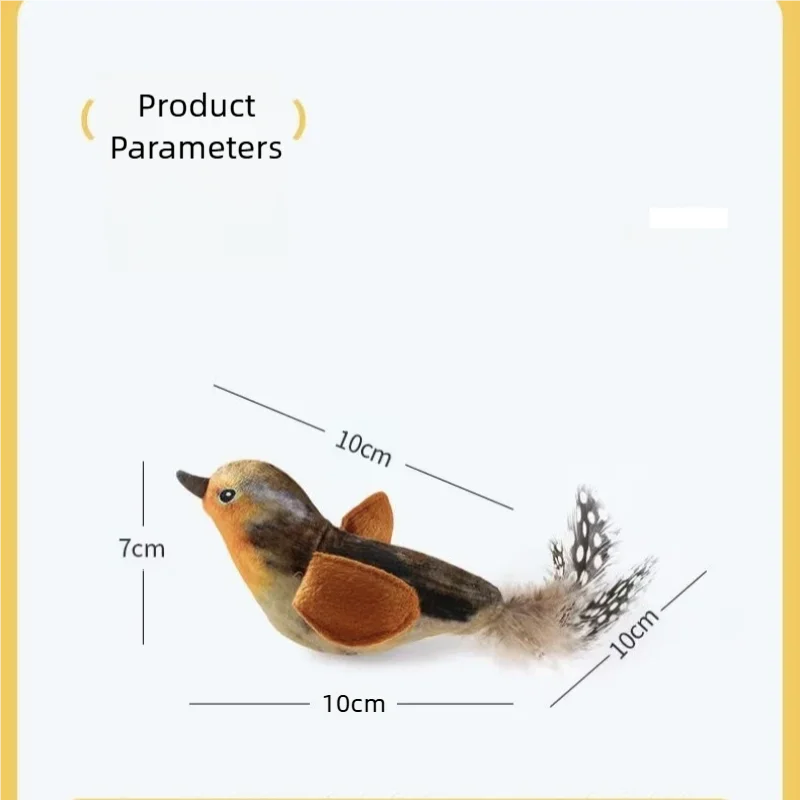 Bird-Sound Plush Catnip Cat Toy