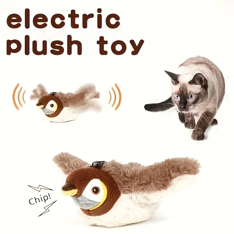 Flapping Bird Cat Toy with Catnip (USB Rechargeable)