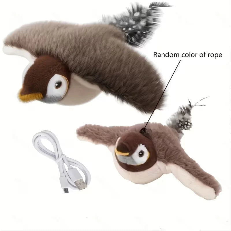 Flapping Bird Cat Toy with Catnip (USB Rechargeable)