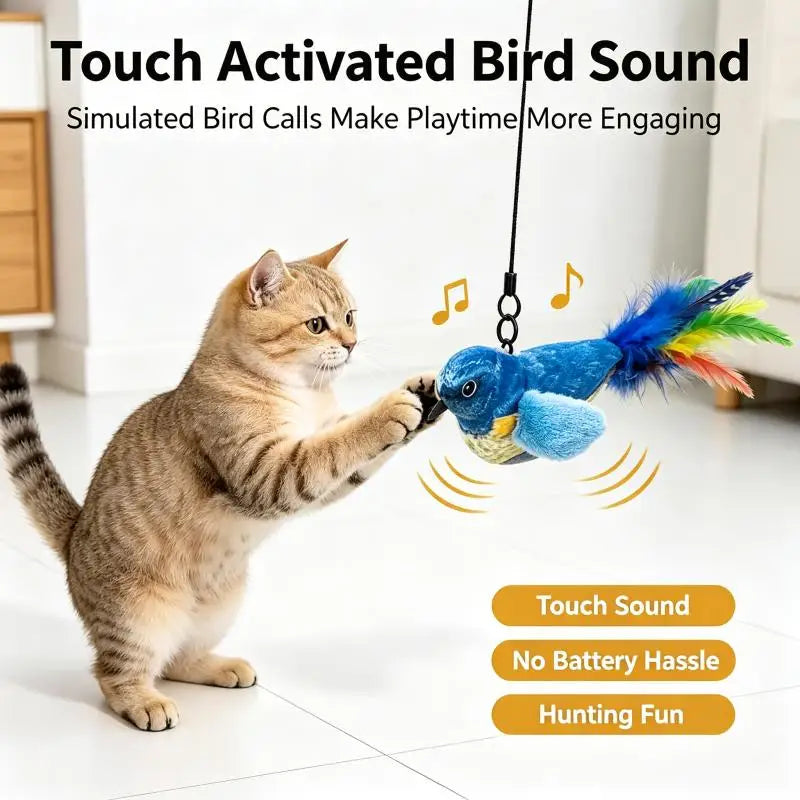 Bird-Sound Plush Catnip Cat Toy