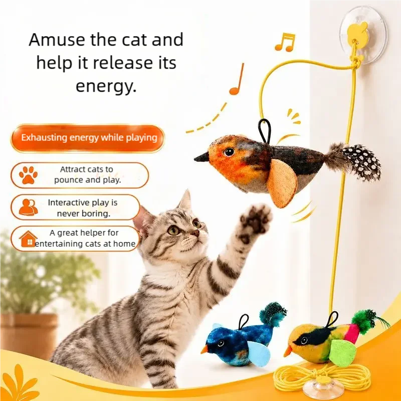 Bird-Sound Plush Catnip Cat Toy