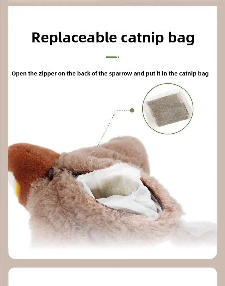 Flapping Bird Cat Toy with Catnip (USB Rechargeable)