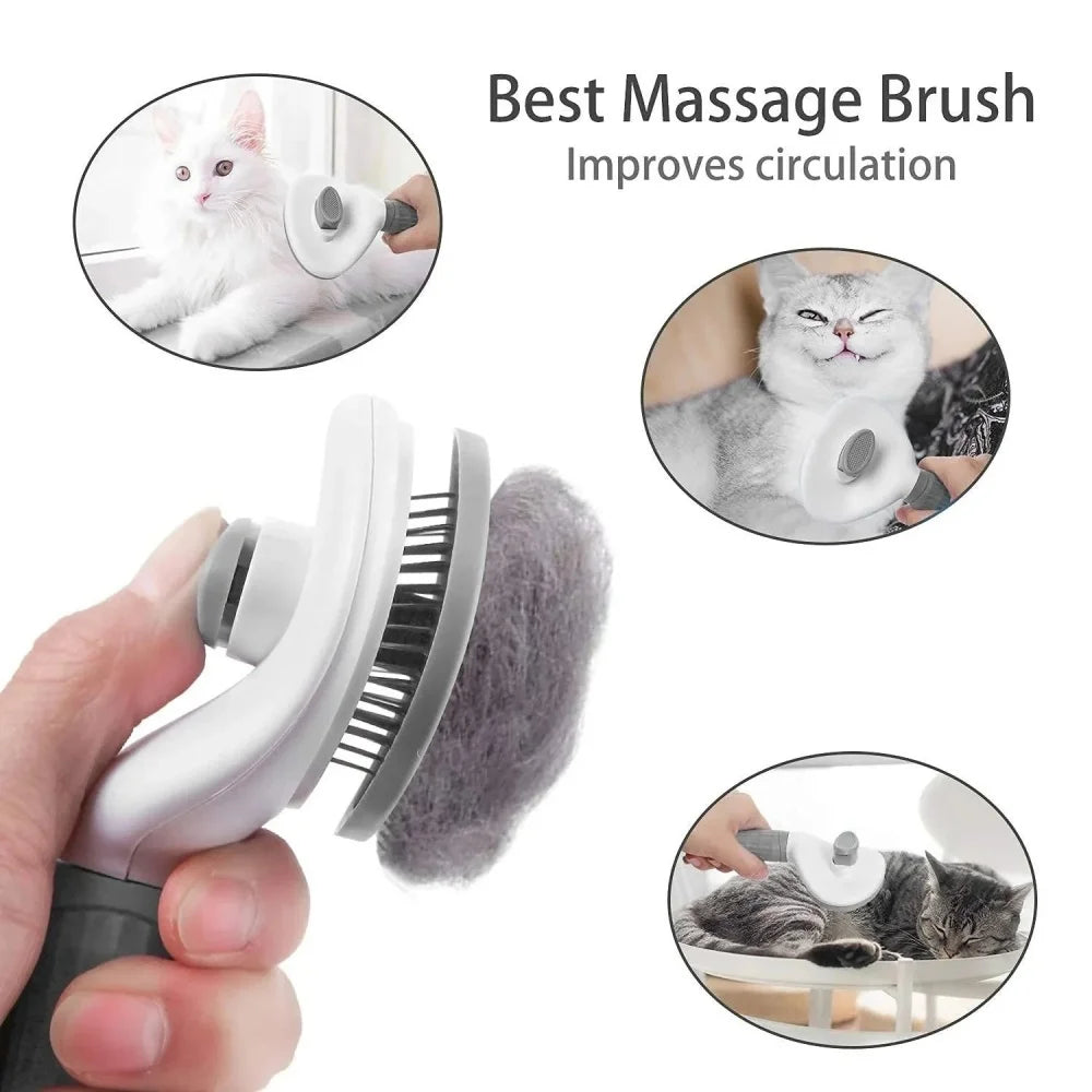 Self-Cleaning Slicker Brush for Cats