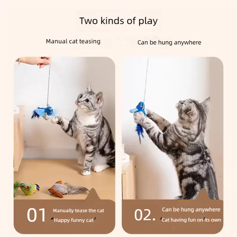 Bird-Sound Plush Catnip Cat Toy