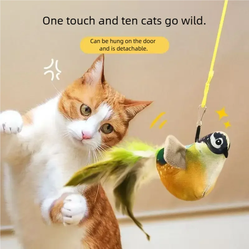 Bird-Sound Plush Catnip Cat Toy
