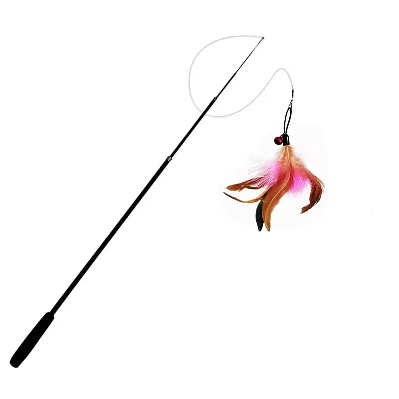 Extendable Feather Wand Cat Toy