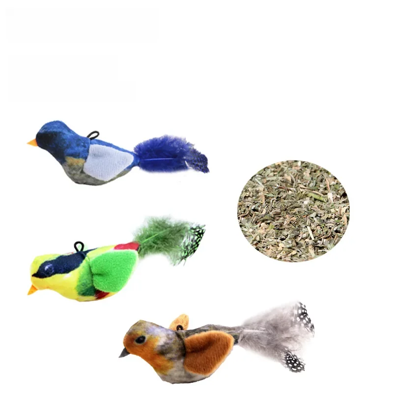 Bird-Sound Plush Catnip Cat Toy