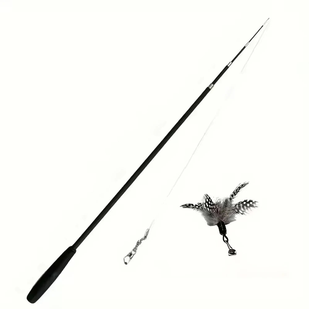 Extendable Feather Wand Cat Toy